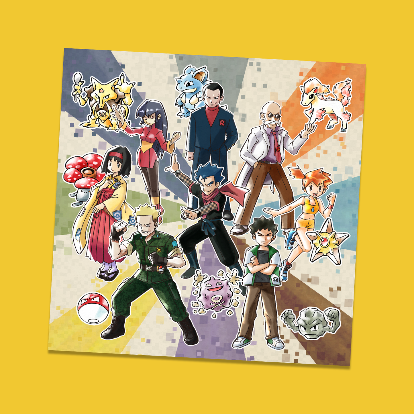 Gen I Gym Leaders Art Print