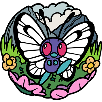 012 Butterfree Pin Badge