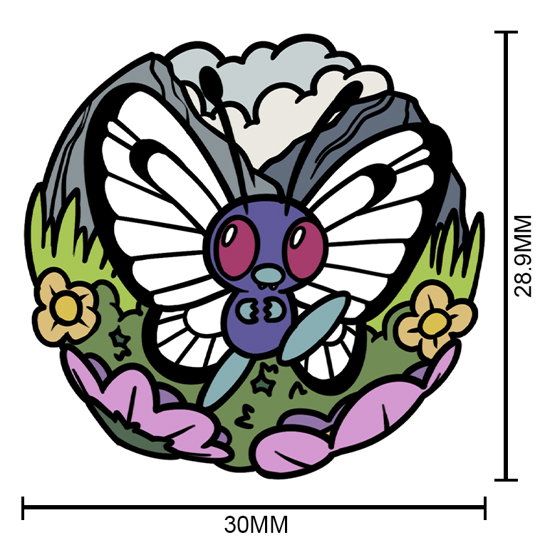 012 Butterfree Pin Badge