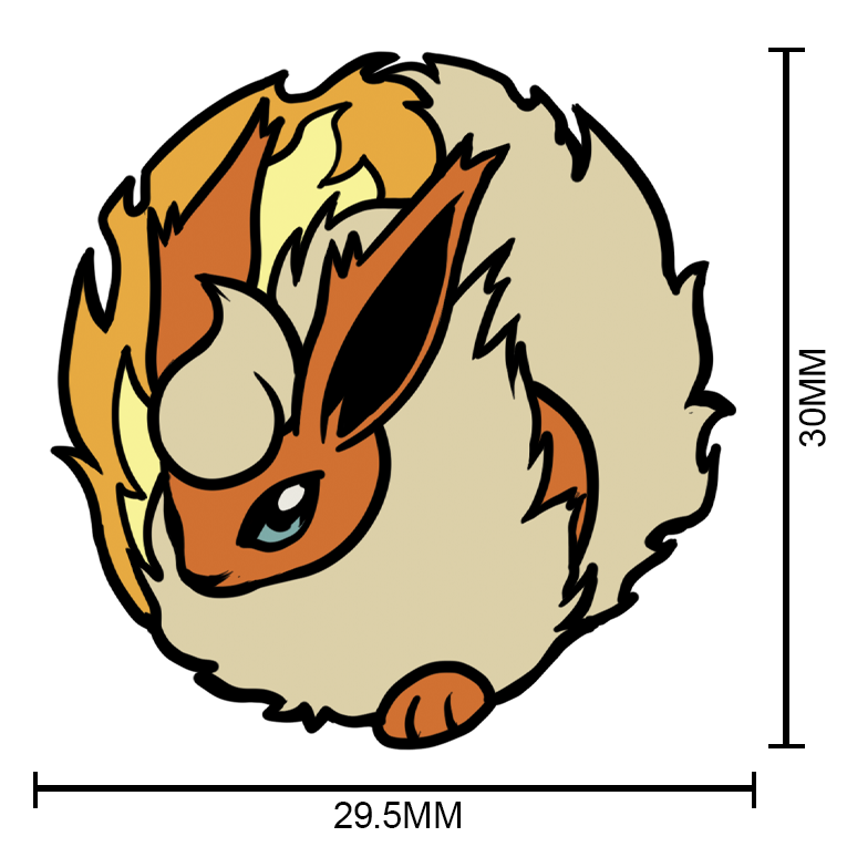 136 Flareon Pin Badge