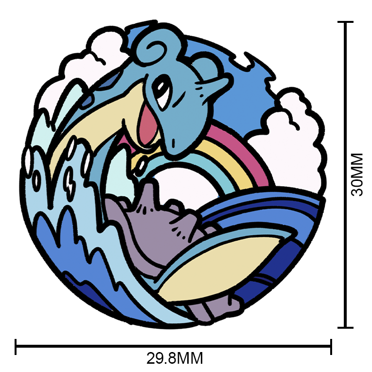 131 Lapras Pin Badge
