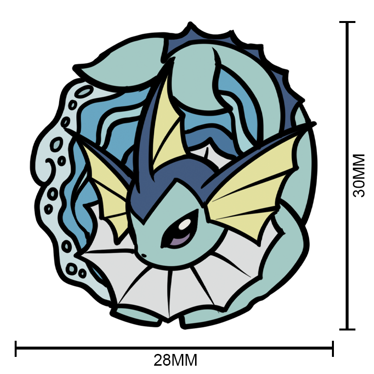134 Vaporeon Pin Badge